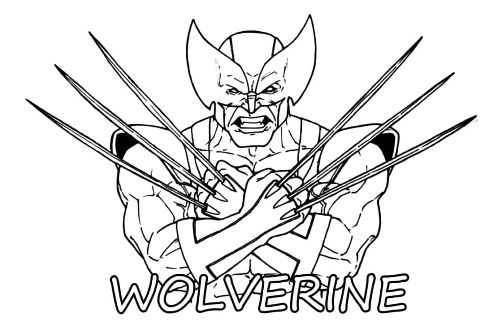 Angry Wolverine Coloring Page