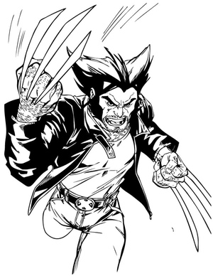 Sprinting Wolverine