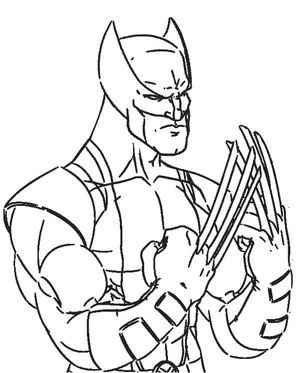 Wolverine Coloring Page for Children Coloring Page