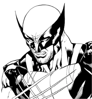 "Wolverine Looks Cool" Coloring Page