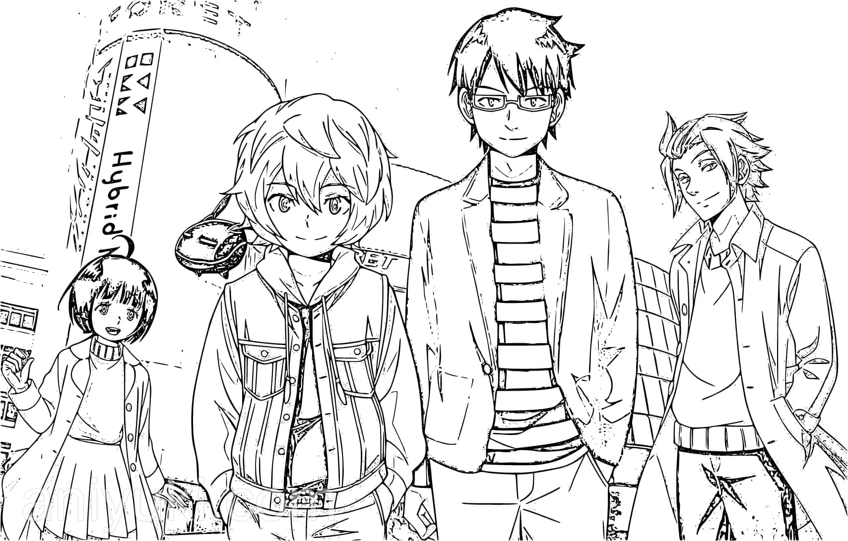 World Trigger Characters Coloring Page