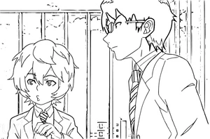 Yuma Kuga and Osamu Mikumo from the World Trigger Coloring Page