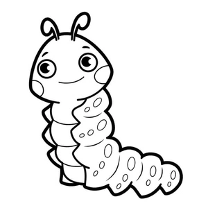 Regular Worm Coloring Page