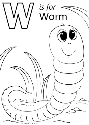 Worm Coloring Page Coloring Page