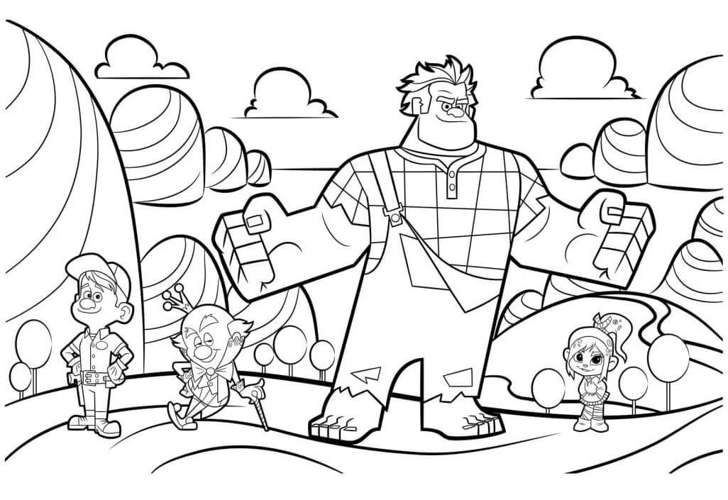 Ralph and His Companions Coloring Page