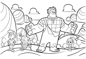 Ralph and His Companions Coloring Page
