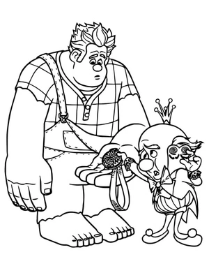 Ralph Received an Award Coloring Page