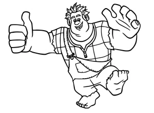 Ralph's Joyful Encounter Coloring Page