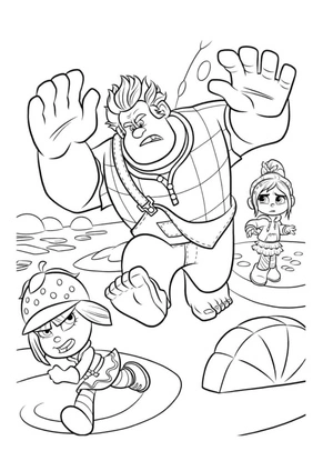 Ralph's Running Adventure Coloring Page
