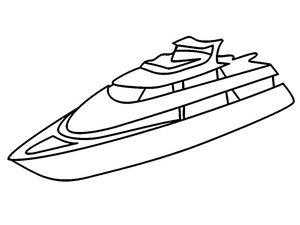 A Stylish Yacht Coloring Page