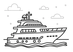 Gorgeous Sailboat Coloring Page