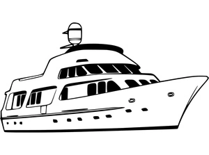 Magnificent Yacht Coloring Page