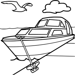 Print Yacht Activity Sheet Coloring Page