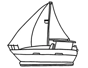 Yacht Coloring Page Coloring Page