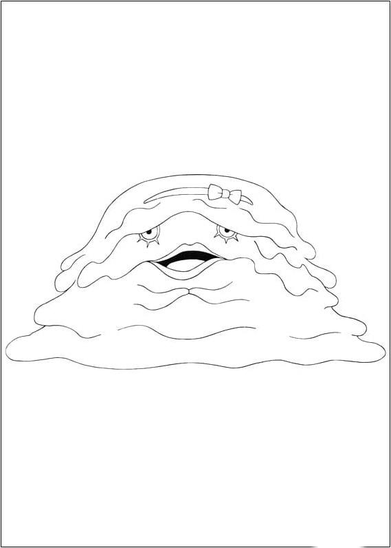 Upbeatelda from the Yo-kai Watch Coloring Page