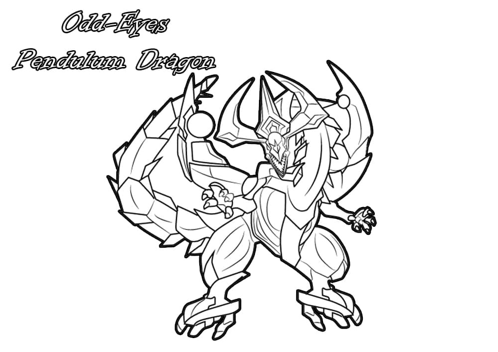 Odd-Eyes Pendulum Dragon Coloring Page