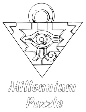 Yu-Gi-Oh Millennium Puzzle Coloring Page