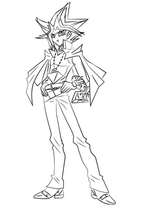 Yugi Muto from the series Yu-Gi-Oh