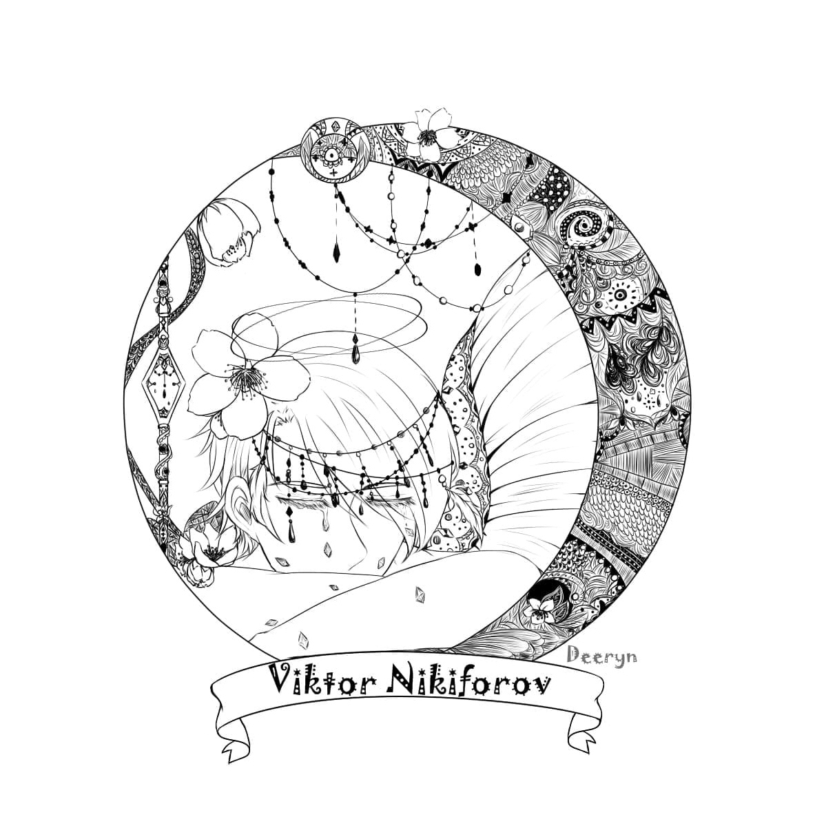 Printable Coloring Page of Yuri on Ice Coloring Page