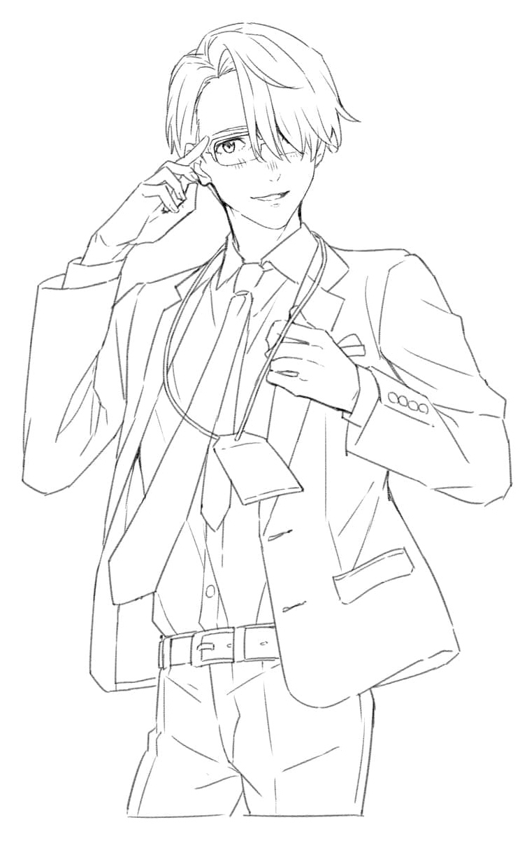 Victor from the anime Yuri on Ice Coloring Page
