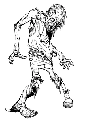 Grotesque Undead Coloring Page