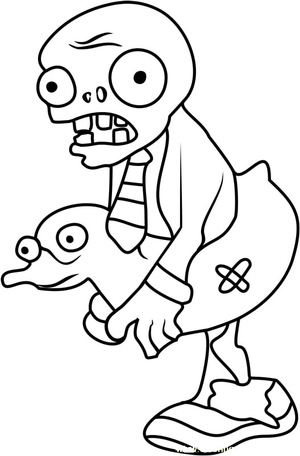 Zombie Ducky on an Inner Tube