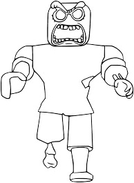 Zombie in Roblox Free Coloring Page