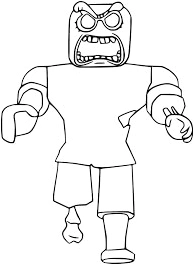 Zombie in Roblox Free Coloring Page Coloring Page