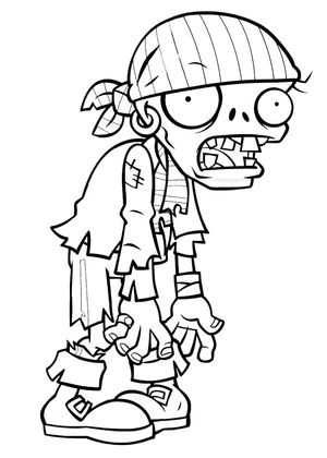 Zombie Pirates Coloring Page