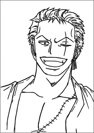 Zoro - The Ultimate Cool Warrior Coloring Page